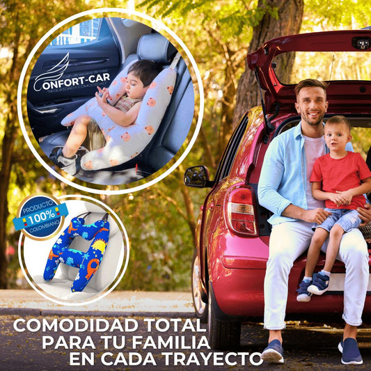 COJÍN EN H DE VIAJE + SOPORTE DE CABEZA (CONFORT CAR)